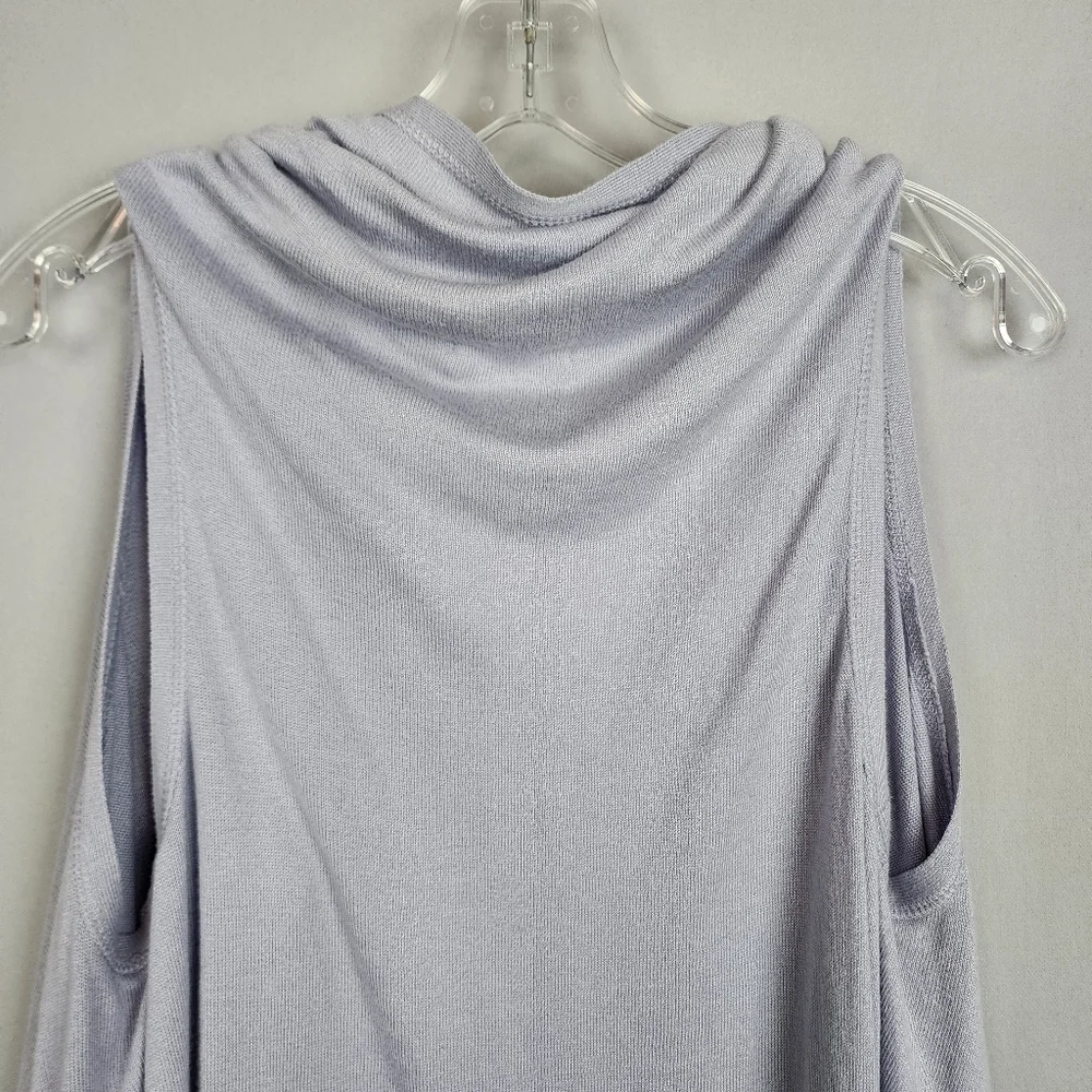 Coldwater Creek Purple Cardigan - Sleeveless High Low Shrug Sz Large